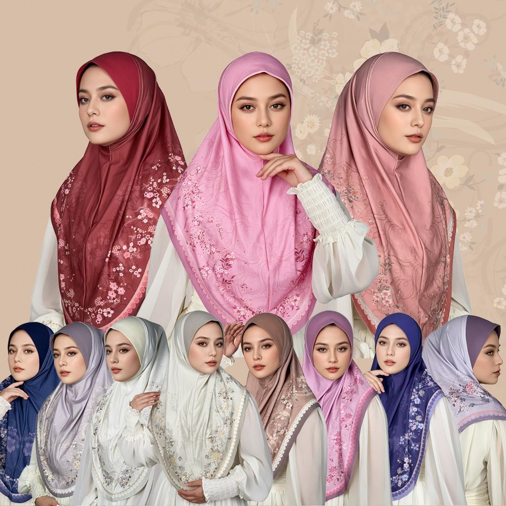 Malaysia Women Print Hijabs Shawl Arab Head Wrap Bonnet Long Scarf Scarves