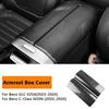 Carbon Fiber Armrest Box Protective Pad For Mercedes-Benz W205 W177 15-25 Central Console Cushion Cover Stickers Car Accessories
