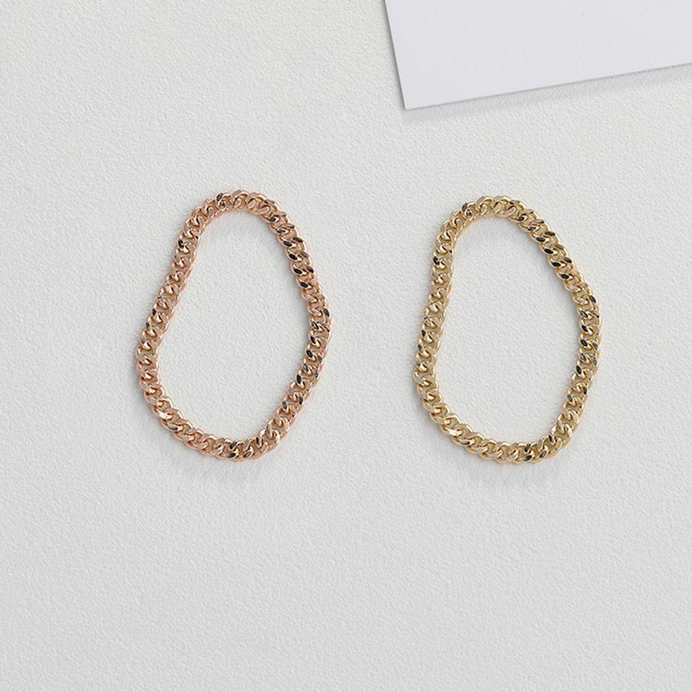 14K Slick Curve Chain Ring Type C