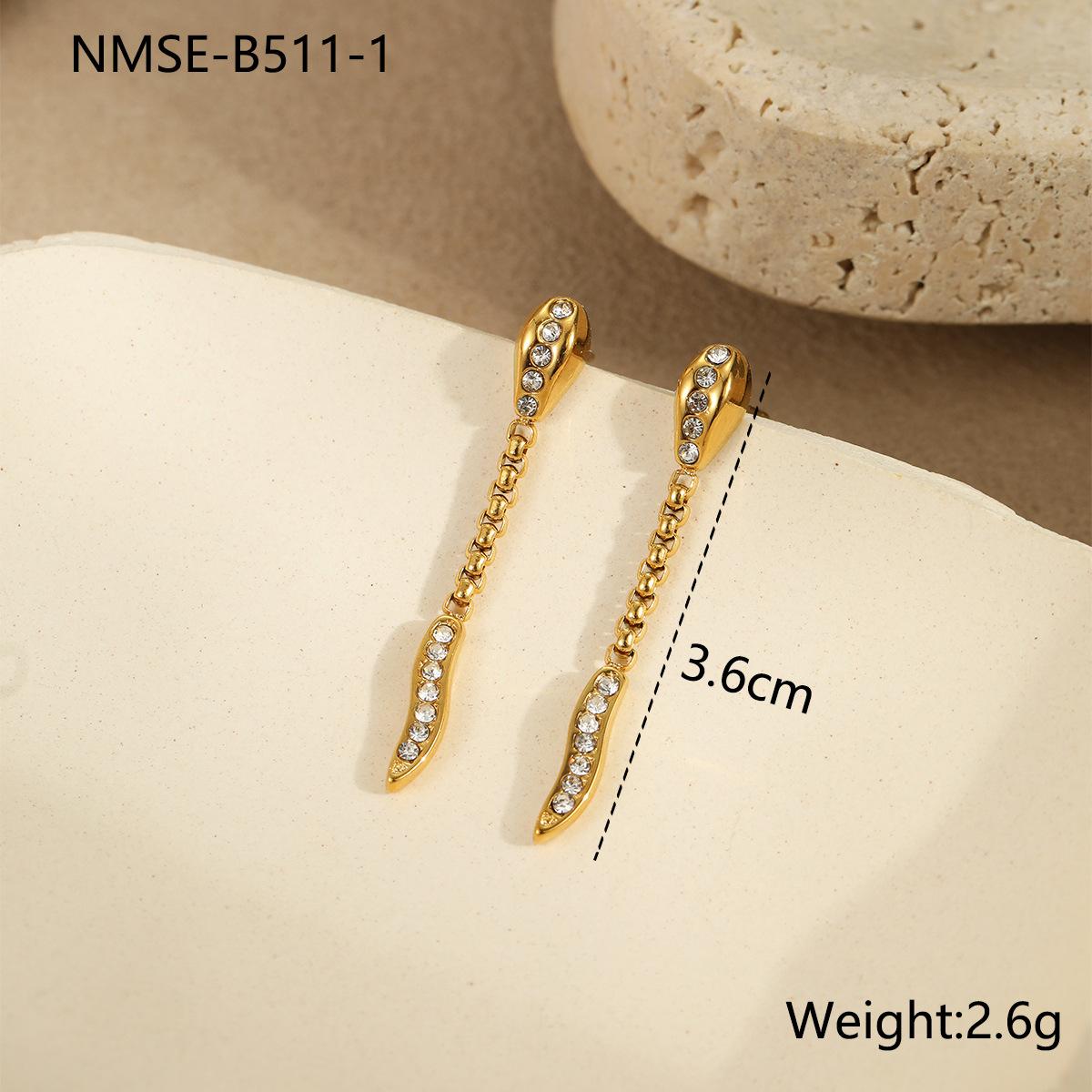 GEMCHIC Women s Snake Drop Earrings Stainless Steel Gold Plated CZ Statement Jewelry for Party 18K