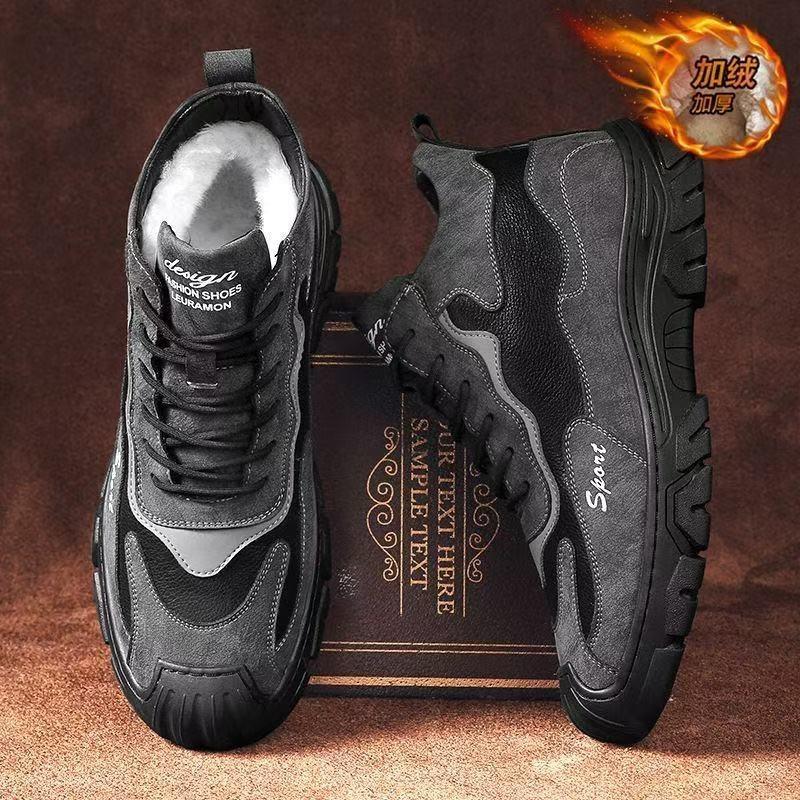 Cotton shoes fleece thickened snow boots thermal casual shoes lightweight outdoor sports shoes