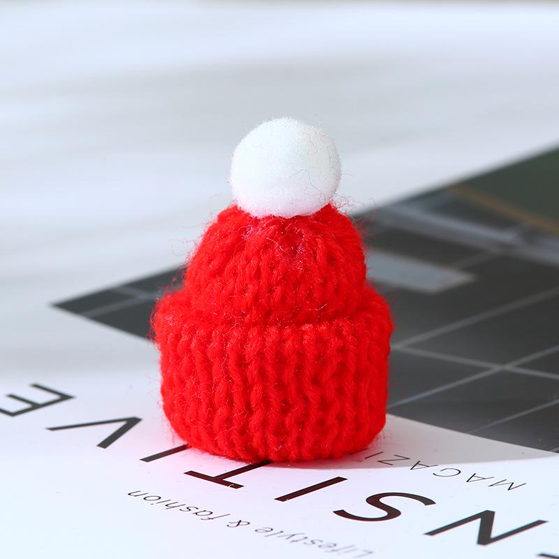 Korean Style Knitted Wool Hat with DIY Pompom Decoration - Mini Christmas Accessory