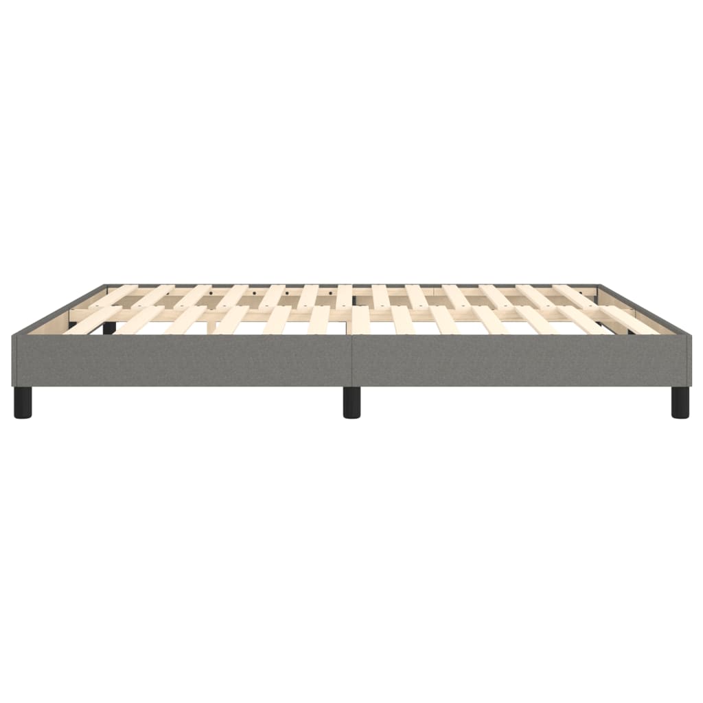 vidaXL Boxspringbettgestell Dunkelgrau 160x200 cm Stoff