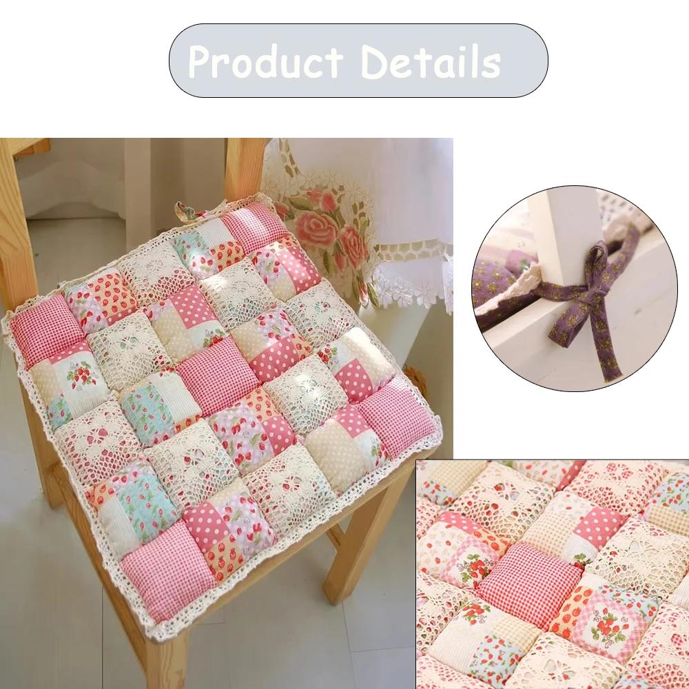 40X40Cm Square Cotton Seat Cushion Flower Style Sofa Mats Home Student Office Chairs Kitchen Decor Almofada Do Assento Coussin