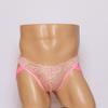 Men's sexy panties, low-rise men's briefs, sexy lace fully transparent panties, sexy flower panties on men's beds