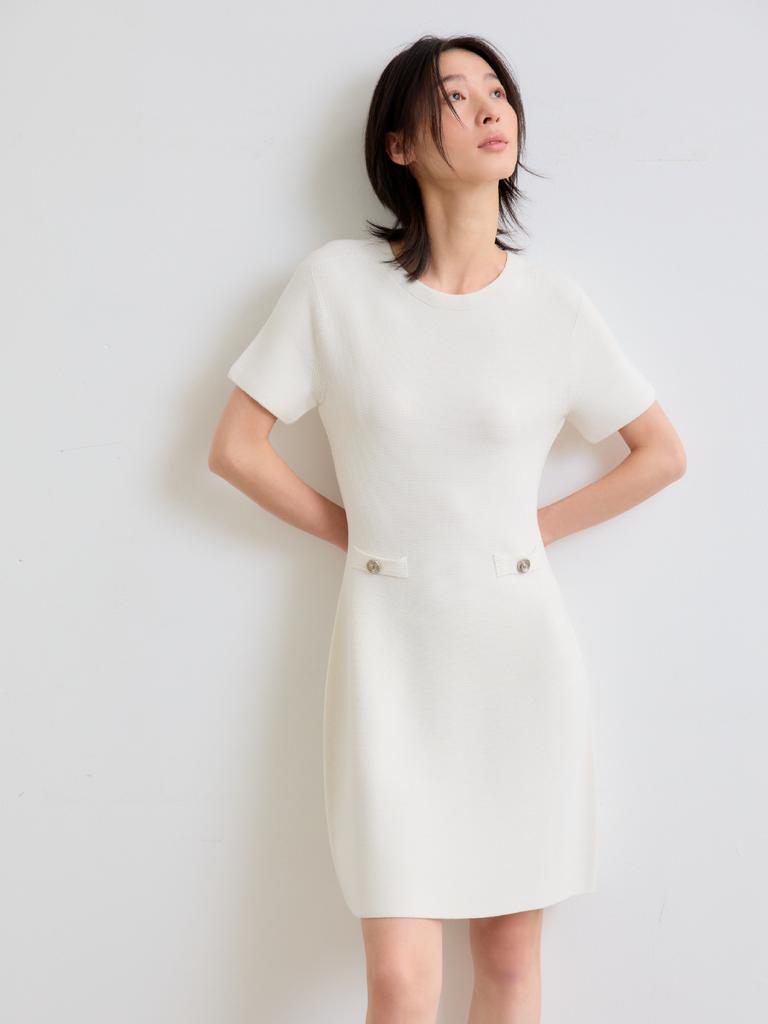 Antome Ser Whole Garment Dress (Ivory)