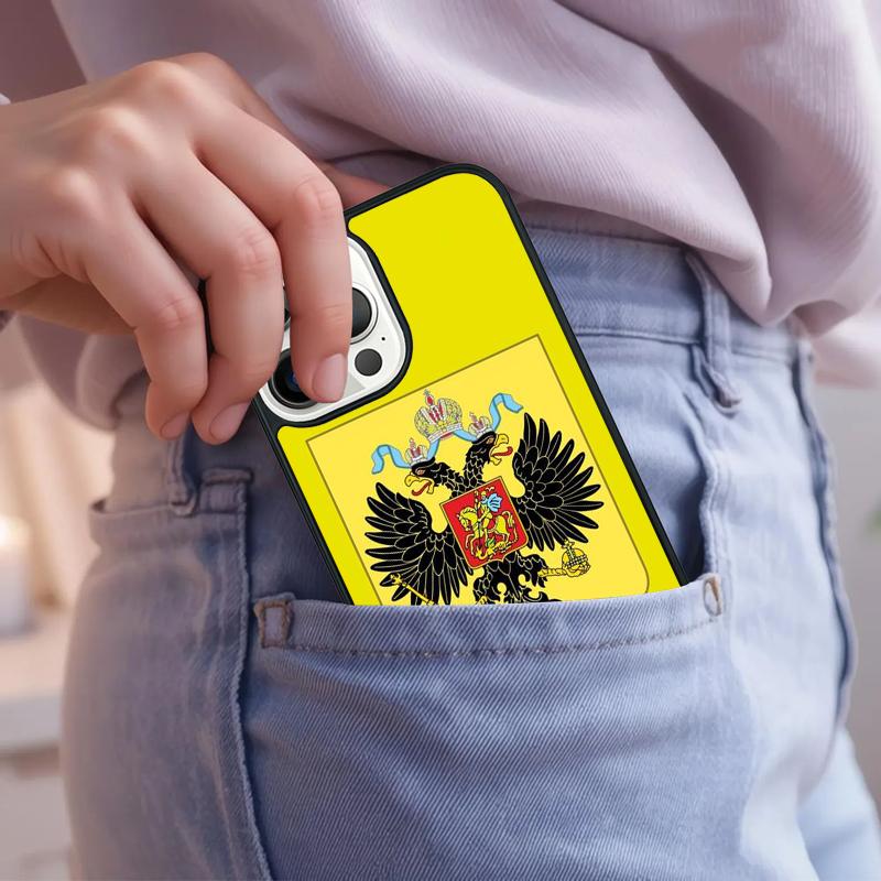 Russian Empire Coat of Arms Phone Case For iPhone 17 Air 15 16e 14 13 Pro Max Coque 12 11 Pro Max PLUS cover