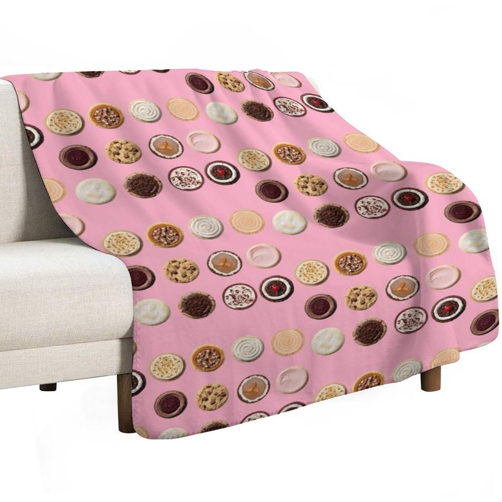 Crumbl Cookies Throw Blanket Warm Cozy Throw Blanket for Living Room Couch