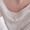 Korean White Copper Plated Seahorse Clavicle Chain Necklace