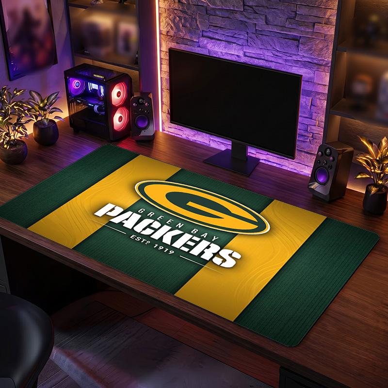 Tappetino per mouse con motivo Green Bay Packers Anti?Tappetino Antiscivolo in Gomma per Scrivania per Gaming Lavoro Decorazione Desktop
