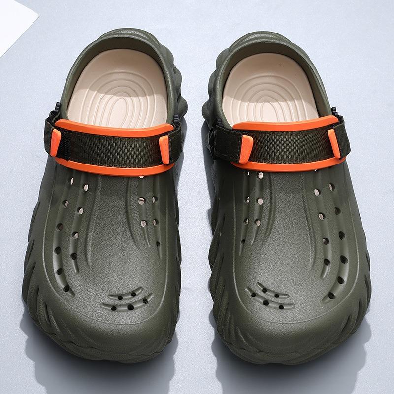 Summer new men's casual hole shoes platform non-slip eva fashion round head indoor and outdoor beach bag head sandals