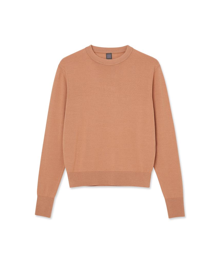 IOLO Women'S Wool Silk Crew Neck_Pink