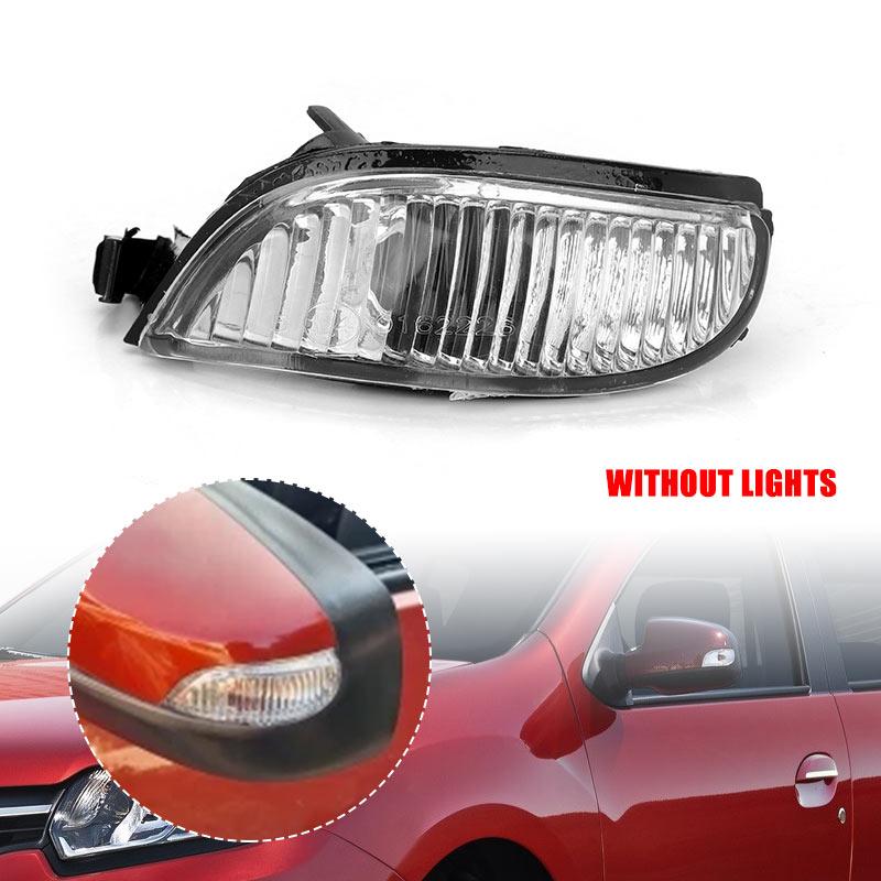 Car Side Wing Rearview Mirror Light E4-mark 261600509R for Renault Logan Sandero II Reverse Mirror Turn Signal Lamps w/o Bulb 1pc Left
