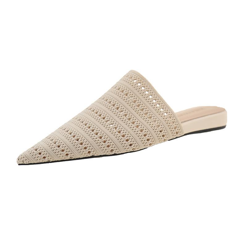 Wedge heel bohemian women's outerwear 2025 spring and summer vacation one pedal bag head and half slippers