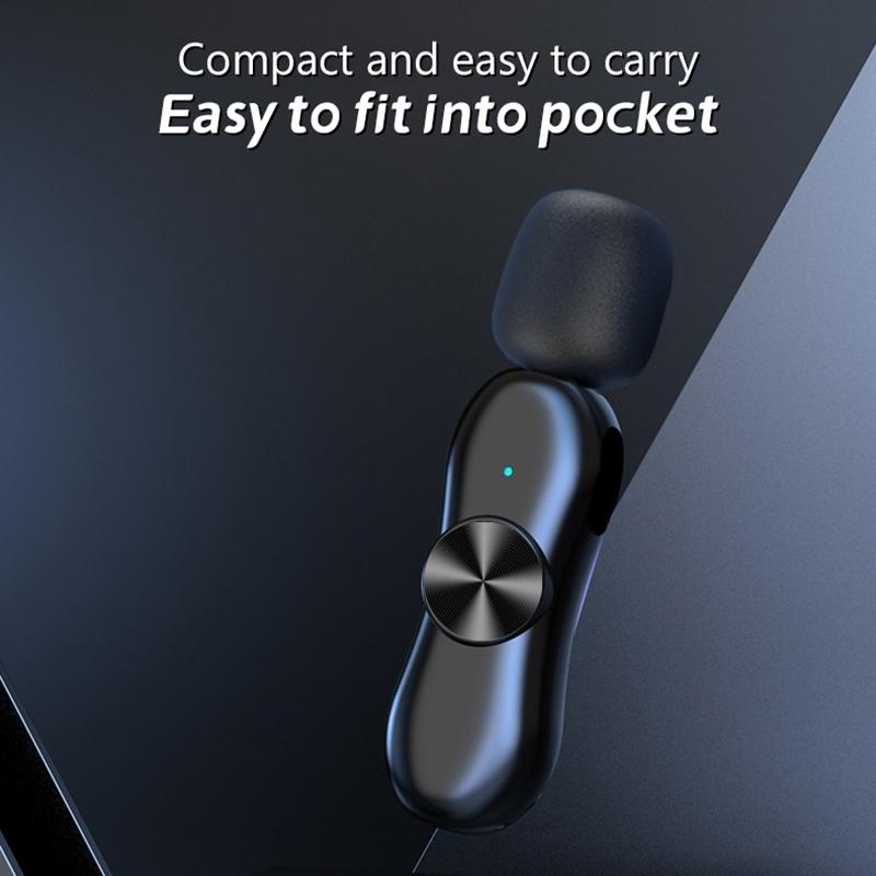 Wireless Lavalier Microphone For Live Streaming/Youtube/Facebook Live Plug And Play Portable Wireless Noise Canceling Microphone