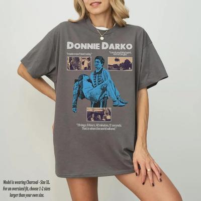 Retro Donnie Darko Movie Shirt Jake Gyllenhaal Tee  Y2k Top Shirts for Women