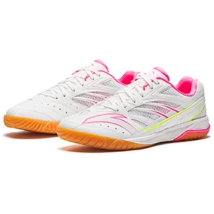 Anta Wing Table Tennis Badminton Shock Absorption Support Wear Resistant Non Slip Low Top Training Shoes Men sneaker White Pink 412510961-5