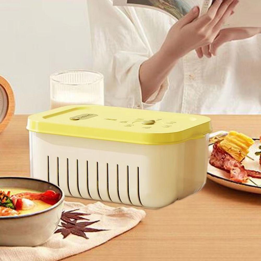 Fresh-keeping Vegetable Fruit Crisper Case Double-layer Kitchen Food Organizer  Fruit