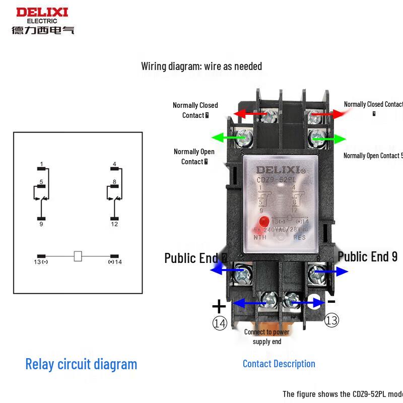 Delixi CDZ9 Series Small Electromagnetic Intermediate Relay