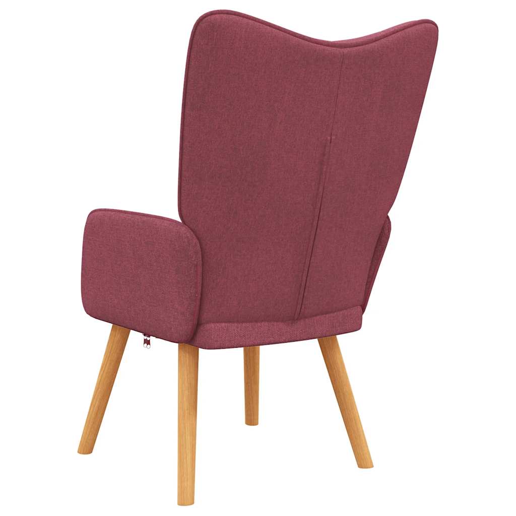 Relax Chair Burgundy Fabric