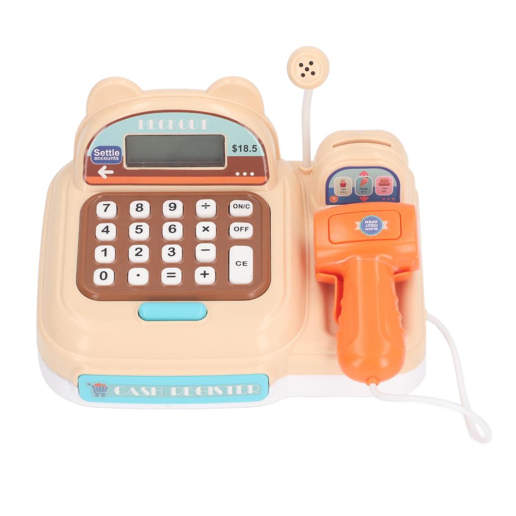 Children Play Cash Register Toy Fun Supermarket Checkout Toy with Microphone Sounds for Boys Girls Toddlers