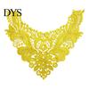 Fashion Neckline Enhancement Floral Lace Collar Insert, Embroidery V-neck Applique, Elegant Sew on Applique Hollow Petal Design, Polyester Decorative
