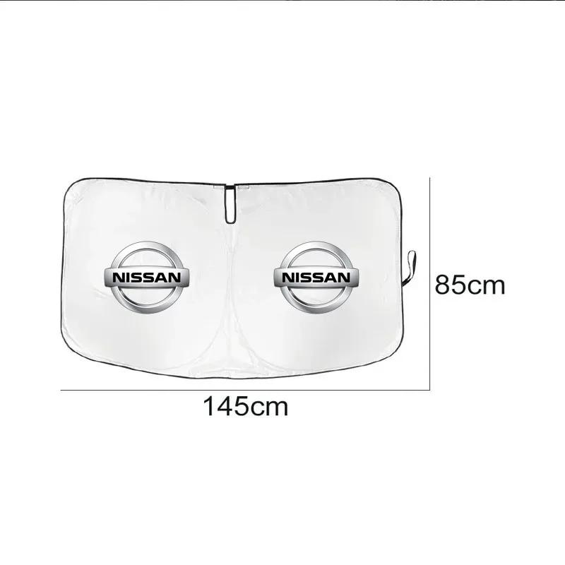 CKKTXC1 Car Sun Visor Front Windshield Sunshade Sun Protection Accessories For Nissan Qashqai J11 J10 Juke X Trail T32 Tiida Leaf Versa