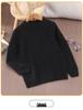 Autumn/Winter Boys' Cashmere Half-High Collar Pullover Sweater - Korean Style Knitwear for Children