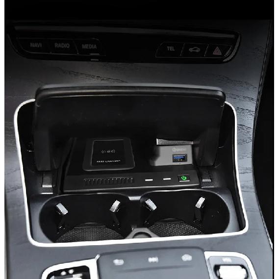 15W Car Wireless Charging Phone Charger for Mercedes Benz W205 AMG C43 C63 AMG GLC 43 C63 X253 C Class Accessories