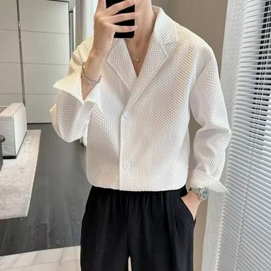 

2023 Американский уличный стиль Мужская футболка с подплечниками и короткими рукавами до локтя L белый