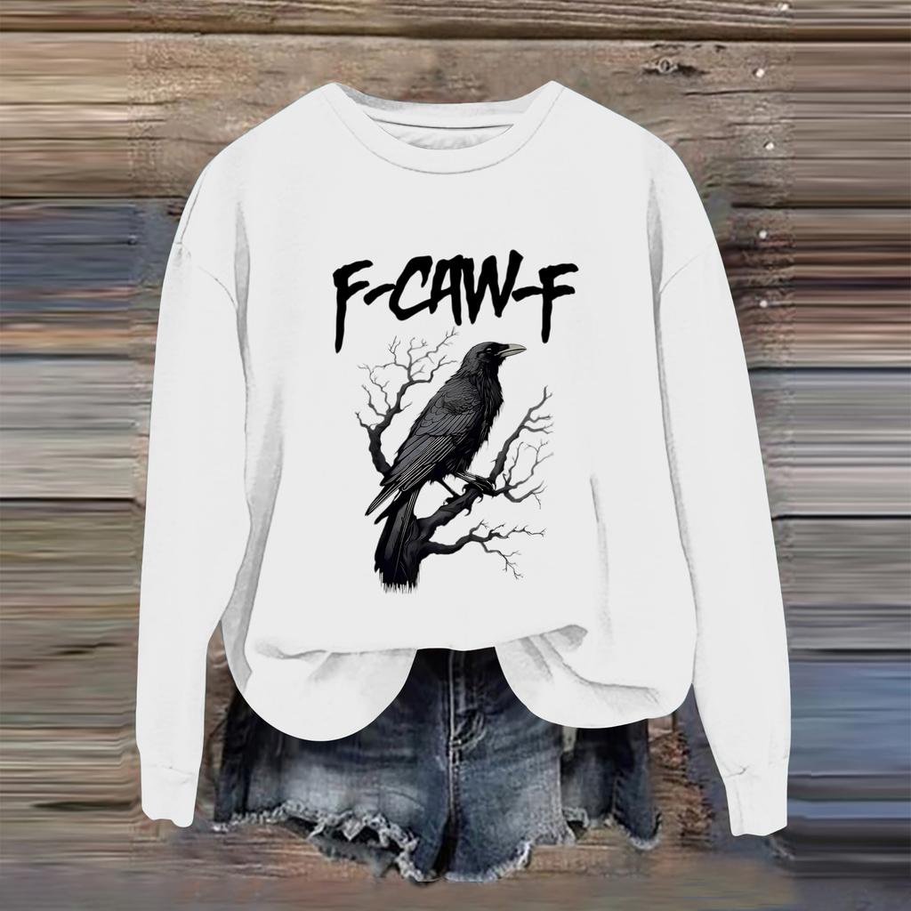 Women's Fashion Casual Long Sleeve Loose Printed Sweatshirt