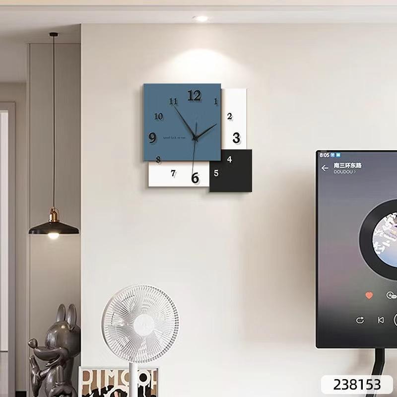 Nordische minimalistische Uhr, Wohnzimmer Wanduhr 2025 neue Restaurant kreative Uhr Wandbild, Wanduhr