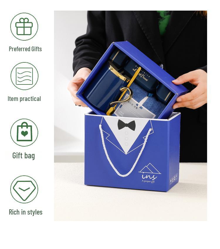 European Style Ceramic Mug Gift Set - Perfect for Weddings, Birthdays, Graduations, and Parties