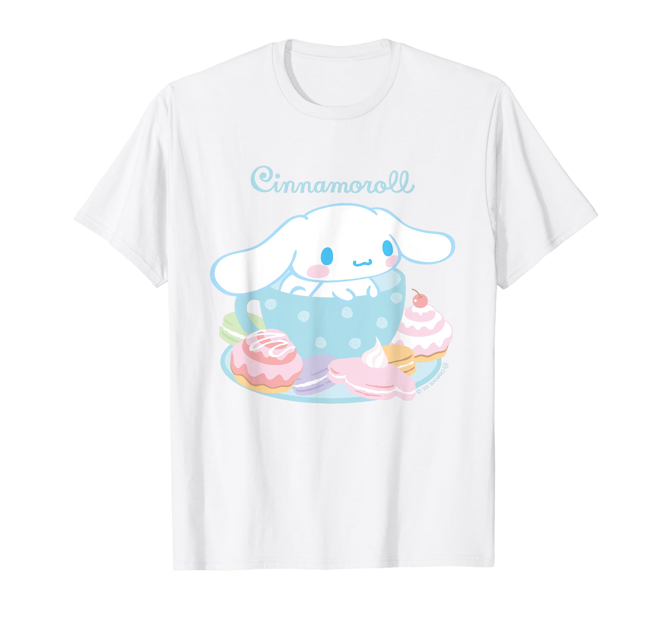

Футболка светлого цвета с изображением чашки чая Cinnamoroll белый