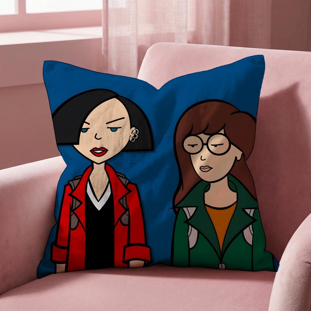 Cartoon D-Daria Cool Cushion Cover Multi-Scene Pillow Cover for Home & Car - Reversible, Soft & Durable for Daily Use