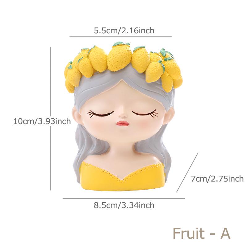 Cute Girl Flower Pot for Succulents, Decorative Planters Girls Portrait Garden Pots for Home Decor Desktop Ornamentpotsforplants