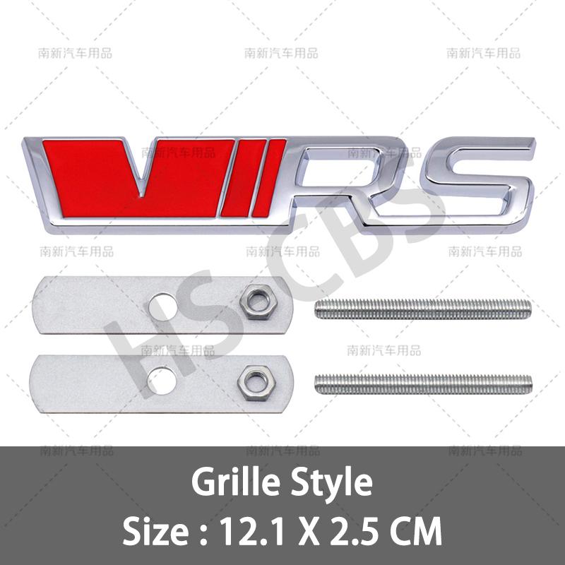 Metal 3D VRS Badge Car Front Grill Emblem VRS Rear Trunk JGHJ6 Decal Stickers For Fabia Octavia Rapid Superb Yeti Karoq Vision Kodiaq