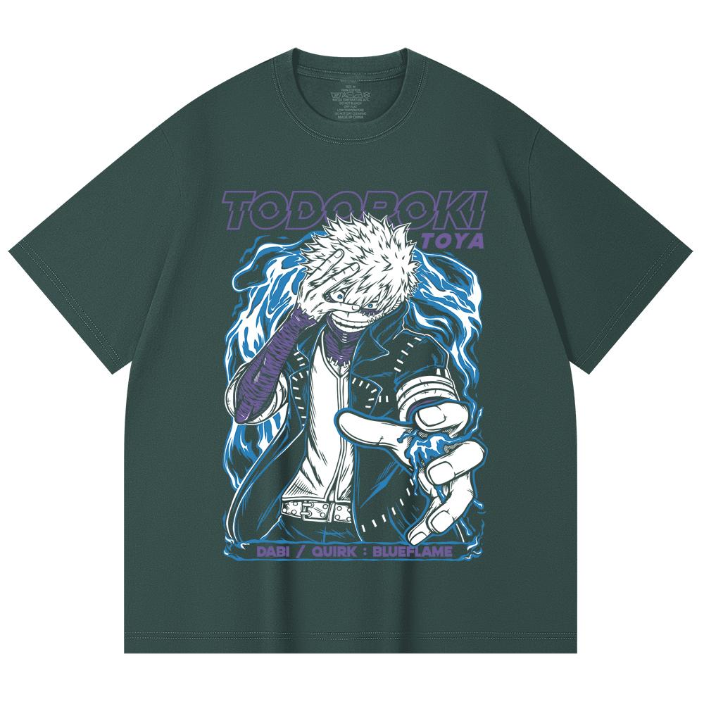 230 Gsm 100% Cotton My Hero Academia V11 Dabi Print Unisex Heavy Cotton T Shirt