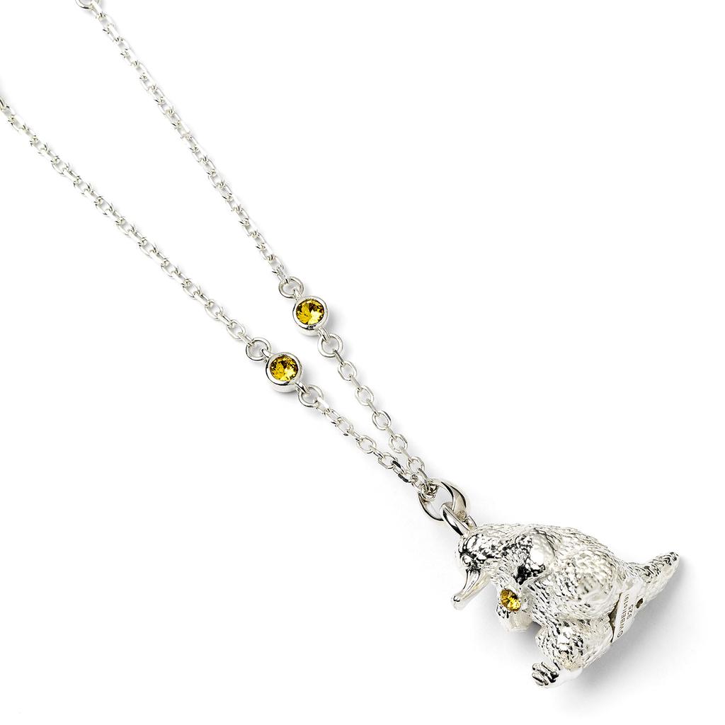 Fantastic Beasts Sterling Silver Niffler Necklace with Crystal Elements