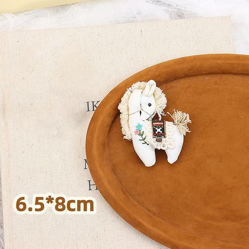 Urocza Tkanina Różowa Krata Kucyk Kreskówka Wypchane Haftowane Zwierzę Broszka Dodatek do Odzieży