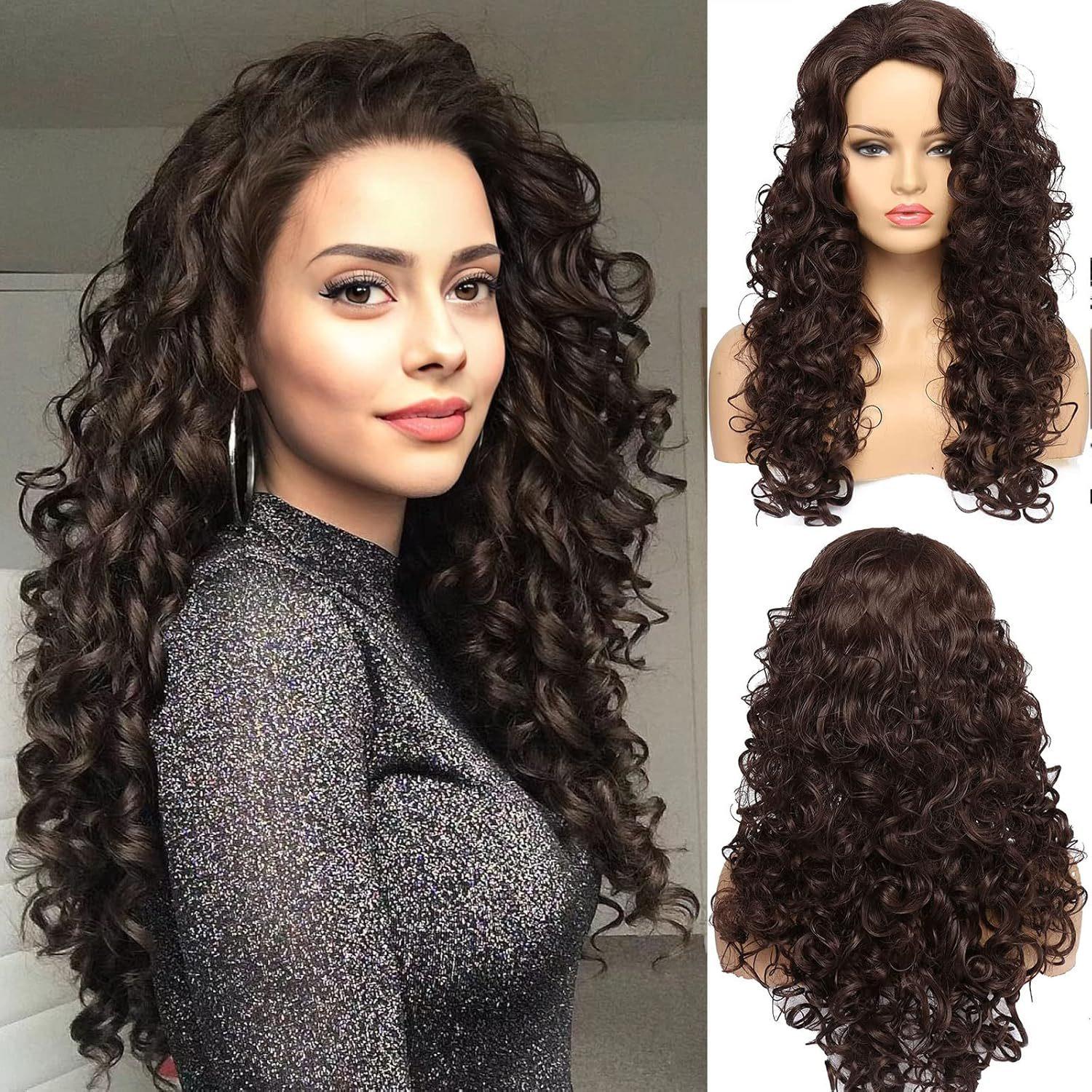 

Afro Kinky Curly Synthetic Wig – Full Lace, Voluminous & Heat-Resistant (24Inch, Natural Black)