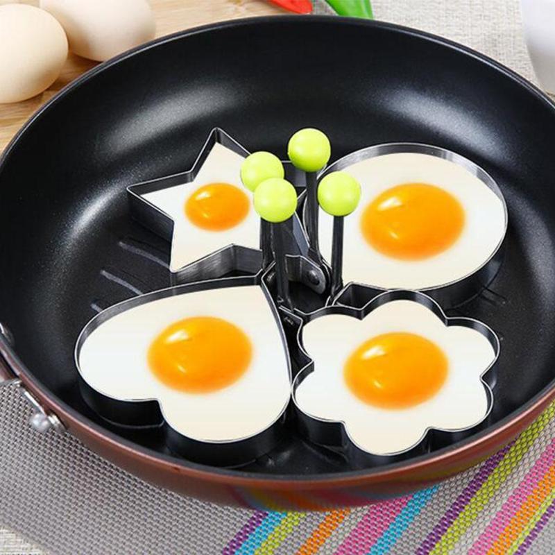 Heart /& Star Shaped Cooking Rings Non-Stick Egg Rings Egg Ring Mold Stainless Steel Pancake Mold for Frying /& Shaping/ Eggs