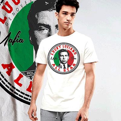 T-shirt Lucky Luciano mafioso gangster criminale boss criminale mob mafioso vita da teppista
