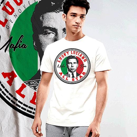 

Lucky Luciano t-shirt mobster gangster criminal kingpin mob mafioso thug life 3XL