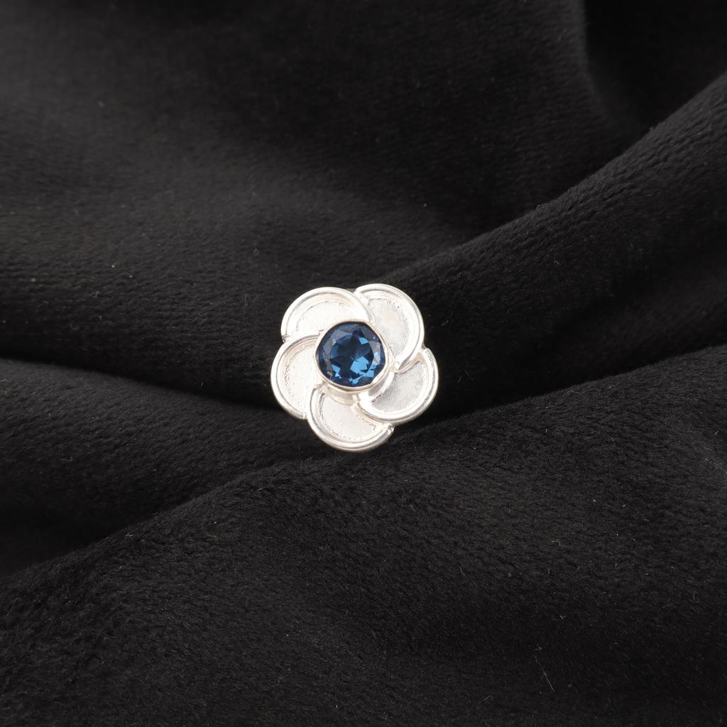London Blue Topaz Jewelry, 925 Solid Sterling Silver Ring, Handmade Gemstone Jewelry Ring For Memorial Day