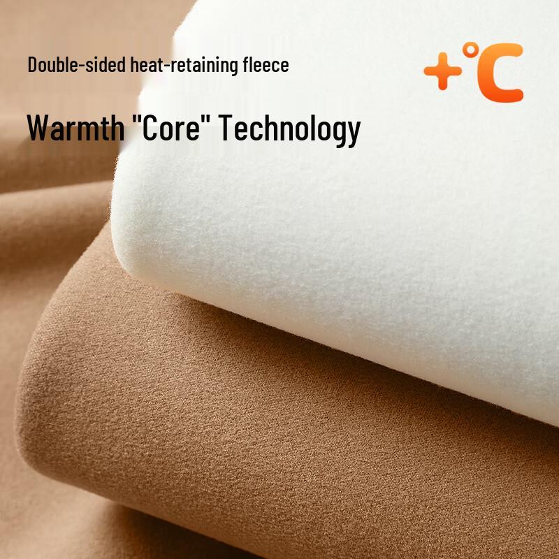 Hodo Men's Thermal De Velvet Fleece-Lined Semi-High Collar Long Sleeve Base Layer T-Shirt