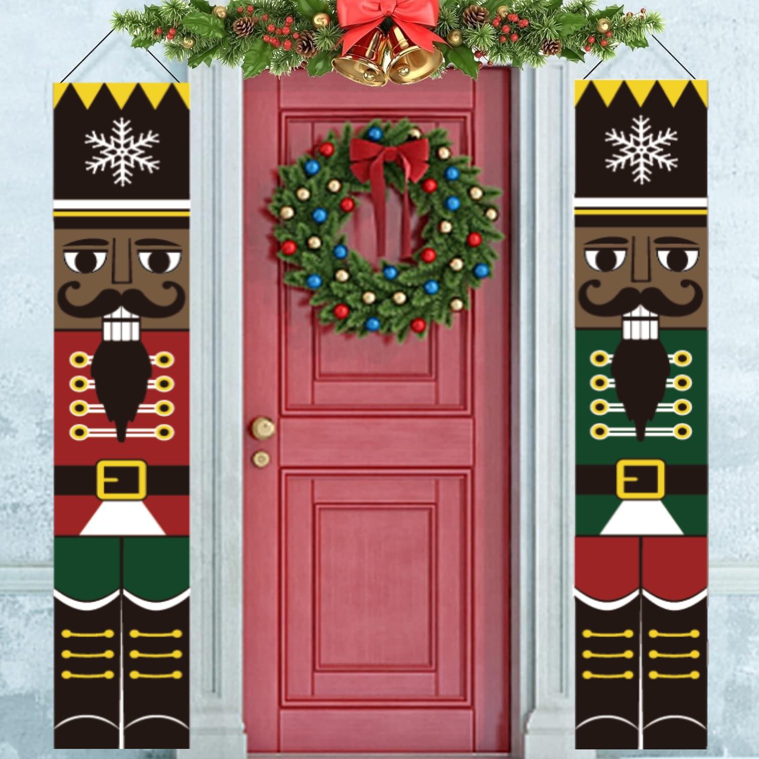 

Black Nutcracker Christmas Decorations African American Nutcracker Porch Banner Outdoor Christmas Nutcracker Decorations And Sup