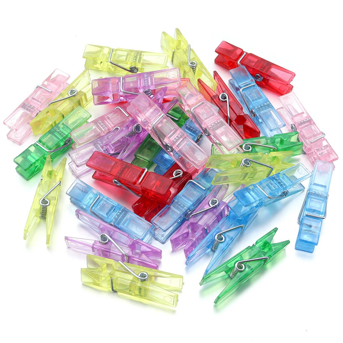 

20pcs Colorful Plastic Sewing Clip Mini Photo Clips Spring Hanging Clip Pegs For DIY Wedding Party Wall Home Decor Photo Clamps