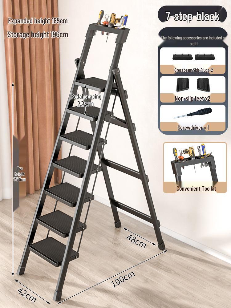 Compact Multi-Functional 4-Step Folding A-Frame Household Ladder