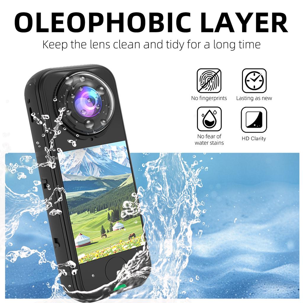10H Tempered Glass Lens Protector for Insta360 X4 Air - Premium Optical Glass, Anti-Scratch HD Clear Anti-Fingerprint Cover